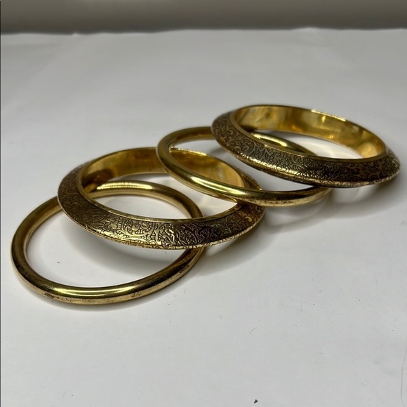 Set of 4 Copper Vintage Bangles - Picture 1 of 7